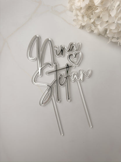 Personalisierter Caketopper - Hochzeit