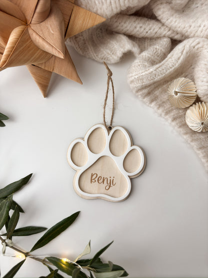 Personalisierter Christbaumanhänger - Hund & Katze