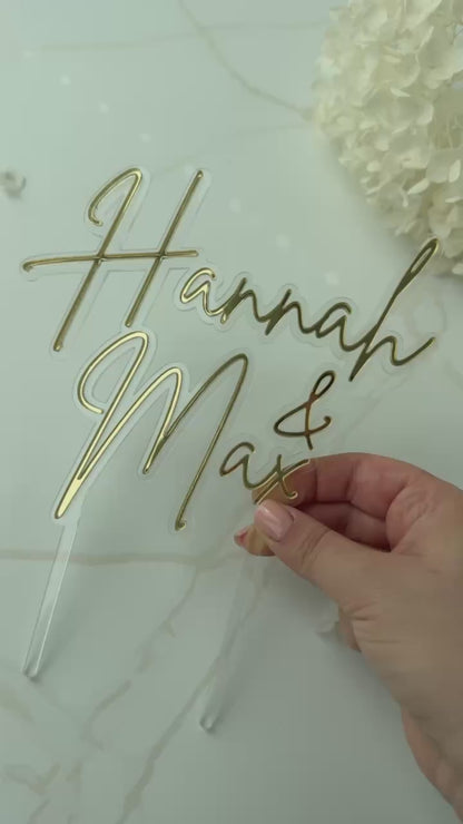 Personalisierter Caketopper - Hochzeit