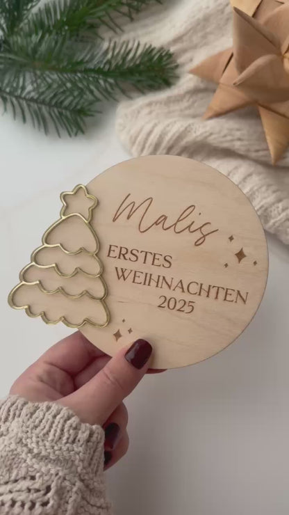 Meilensteinkarte - mein erstes Weihnachten
