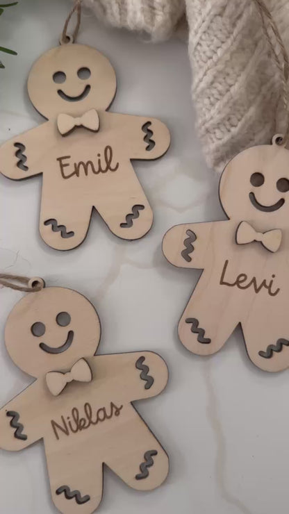 Personalisierter Christbaumanhänger Lebkuchenmann