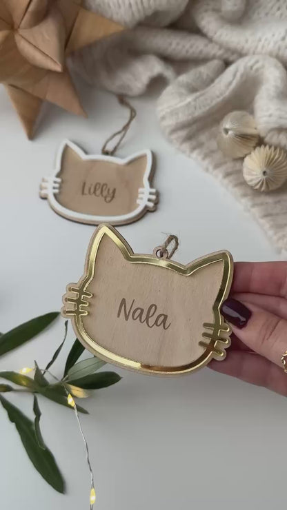 Personalisierter Christbaumanhänger - Hund & Katze