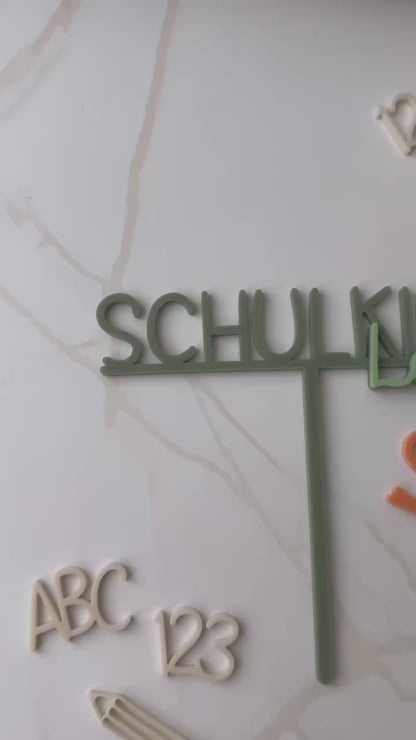 Personalisiertes Cake Topper - Schulkind