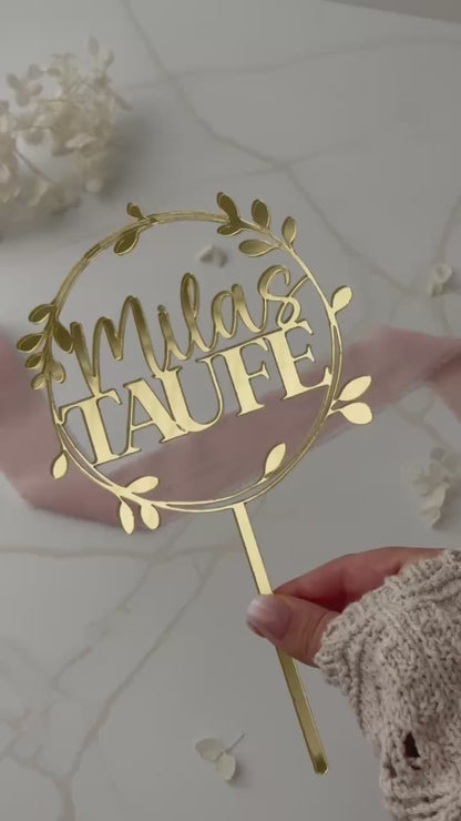 Personalisiertes Cake Topper | Taufe | Kommunion | Konfirmation