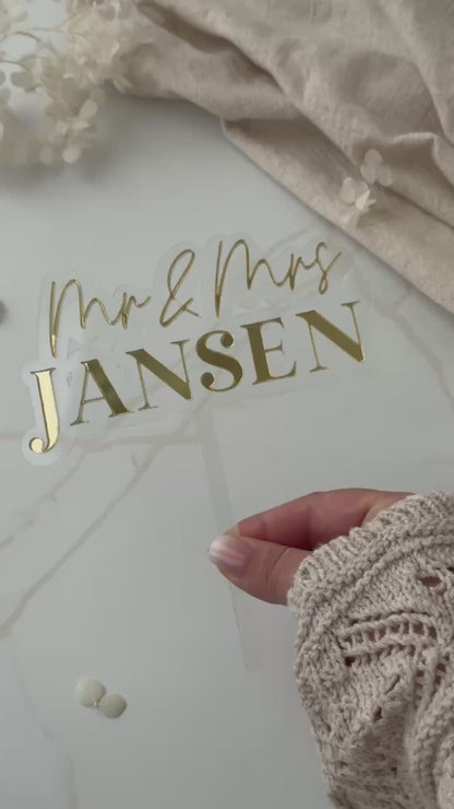 Personalisiertes Cake Topper Hochzeit