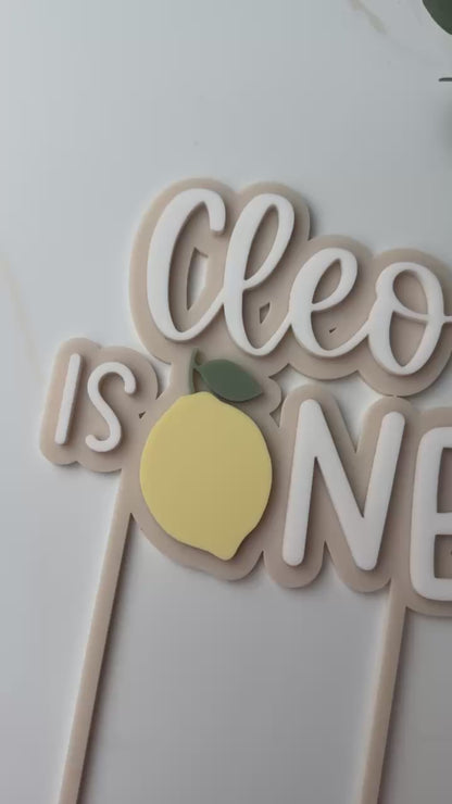 CAKE TOPPER ONE - Zitrone